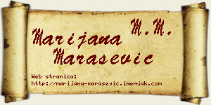 Marijana Marašević vizit kartica